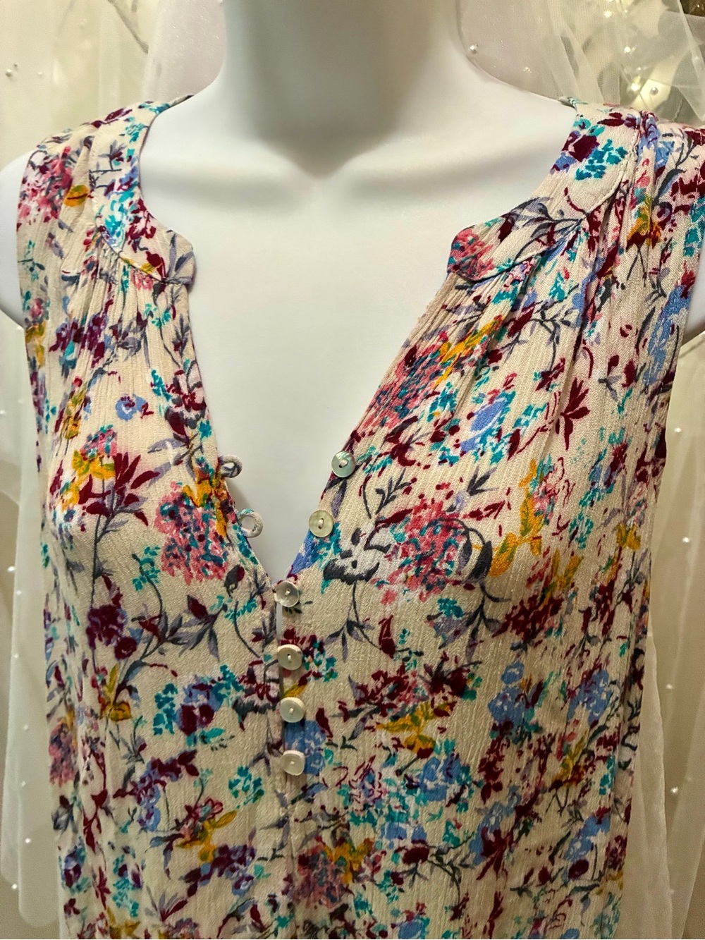 Love Floral Ruffled Sleeveless Mini Dress - Picture 2 of 7
